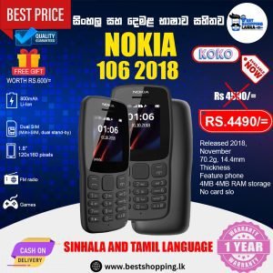 Nokia 106 (2018) Sinhala/Tamil Dual sim Vietnam